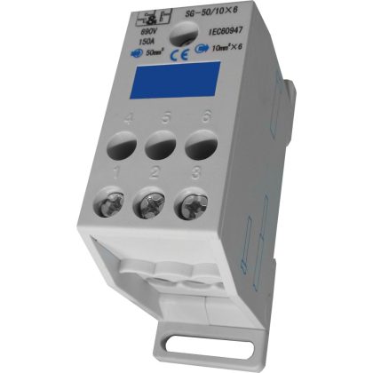 S&G Fővezetéki leágazó sorkapocs, 50 mm2/10x6 mm2