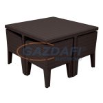   SG PRO Allibert Columbia kerti bútor szett mokka színben, barna párnaszettel