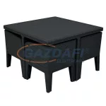   SG PRO Allibert Columbia kerti bútor szett grafit színben, szürke párnaszettel