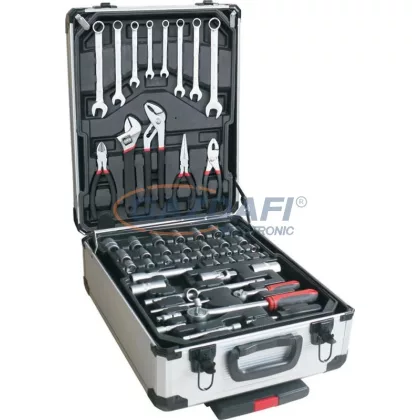   SG PRO 239784 Gurulós aluminium szerszámosláda szerszámkészlettel 117 db-os kivitel