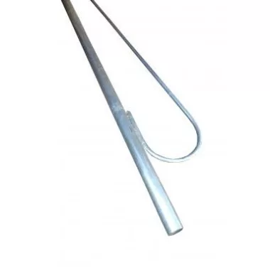 Földelőszonda, 2m, villámvédelmi, 20mm, kör alakú, tüzihorganyzott kivitelben, 20-as laposvassal Földelőszonda, 2m, villámvédelmi, 20mm, kör alakú, tüzihorganyzott kivitelben, 20-as laposvassal
