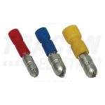   TRACON SH4 Szigetelt hengeres csatlakozó dugó, elektrolitréz, sárga 6mm2, (d1=3,6mm, d2=5mm), PVC, 100 db/csomag