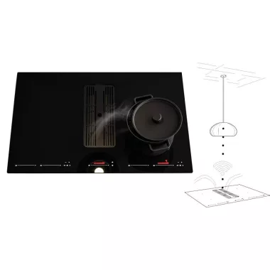 SIRIUS SIR1027 - S-DDH6 AUTOMATIC elszívó indukciós főzőlappal, fehér SENSE lámpával SIRIUS SIR1027 - S-DDH6 AUTOMATIC elszívó indukciós főzőlappal, fehér SENSE lámpával
