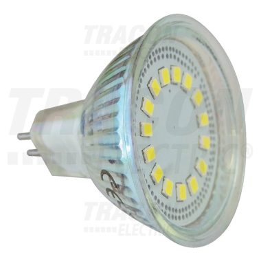 TRACON SMD-MR16-12-CW SMD LED spot fényforrás 12 V AC/DC, MR16, 3W, 6400K, 235lm, 12×LED2835, 120°