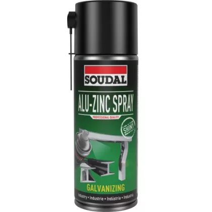 SOUDAL 154608 Technikai Alu-Zinc Spray 400ml (Magasfényű)