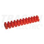   TRACON SP15A-U Flexibilis sorozatkapocs, U profil, 12 tag, piros 10mm2, 450VAC, 50A, PE, 10 db/csomag