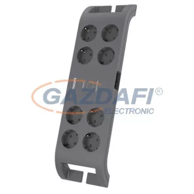 PHILIPS Túlfeszültségvédő SPN3180A/58 , 8 aljzat , 2m kábel , szürke kivitelben