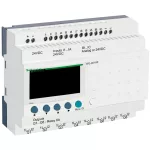 SCHNEIDER SR2A201BD LCD kijelzős, 20 I/O, relés, 24VDC
