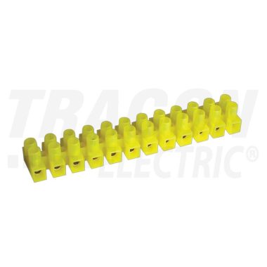 TRACON SS15A-U Flexibilis sorozatkapocs, U profil, 12 tag, sárga 10mm2, 450VAC, 50A, PE
