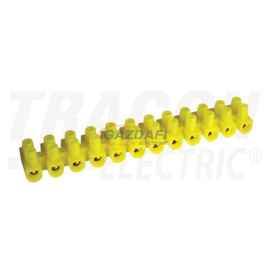 TRACON SS3A-H Flexibilis sorkapocs 2,5 mm2, 16 A, H 12 tagú, sárga 2.5mm2, 450VAC, 3A, PE