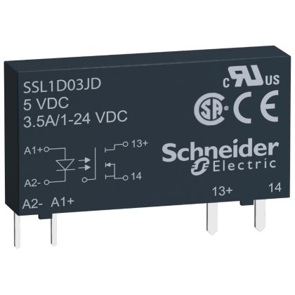   SCHNEIDER SSL1D03BD SSL sorkapocs szilárdtestrelé, 1f, egyenfesz kapcs, 1NO, 1…24VDC, 2A, 24VDC