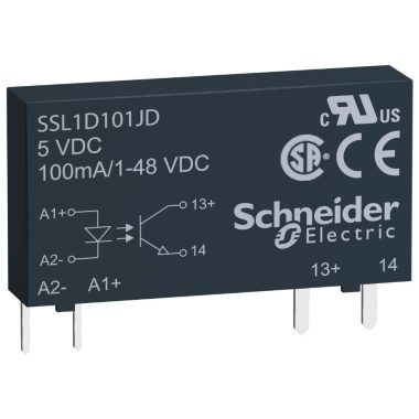 SCHNEIDER SSL1D101JD SSL sorkapocs szilárdtestrelé, 1f, egyenfesz kapcs, 1NO, 1…48VDC, 100mA, 3…12VDC