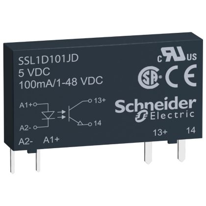   SCHNEIDER SSL1D101JD SSL sorkapocs szilárdtestrelé, 1f, egyenfesz kapcs, 1NO, 1…48VDC, 100mA, 3…12VDC