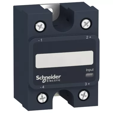 SCHNEIDER SSP1A110BDT SSP hűtőbordára szerelhető szilárdtestrelé, 1f, nullfeszültségű kapcsolás, 1NO, 24-300VAC, 10A, 24VDC, hőátadóval