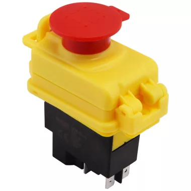 TRACON SSTM-01 Relés biztonsági kapcsoló, gombafejű reteszeléssel 4PIN, 230VAC, 12A/AC3, IP54, 6,3×0,8