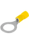 TRACON SSZ8 Szigetelt szemes saru, ónozott elektrolitréz, sárga 6mm2, M8, (d1=3,4mm, d2=8,4mm), PVC