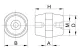 TRACON STS-30-6 Támszigetelő, piros H=30mm, M6 TRACON STS-30-6 Támszigetelő, piros H=30mm, M6