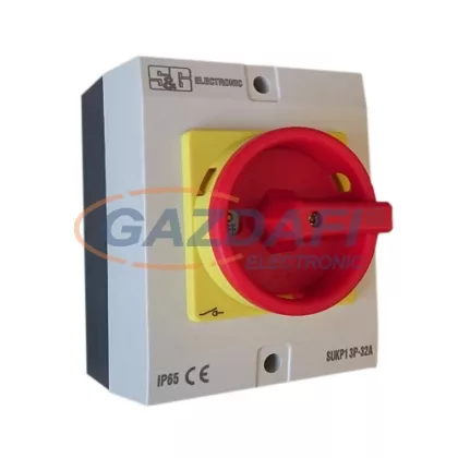 S&G tokozott forgókapcsoló, On/Off, 32A, 3P, 690V, IP65