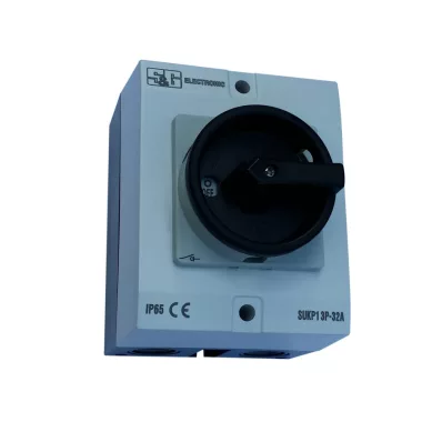 S&G tokozott forgókapcsoló, On/Off, 63A, 3P, 690V, IP65