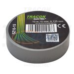   TRACON SZ10-15 Szigetelőszalag, szürke 10m×15mm, PVC, 0-90°C, 40kV/mm, 10 db/csomag