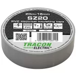   TRACON SZ20 Szigetelőszalag, szürke 20m×18mm, PVC, 0-90°C, 40kV/mm
