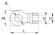 TRACON SZ25-12 Szigeteletlen szemes saru, ónozott elektrolitréz 25mm2, M12, (d1=7,7mm, d2=13mm)