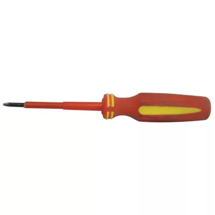 TRACON SZ6150F Csavarhúzó, egyenes, 1000V-ra szigetelt, sárga-piros nyél AC 1000V, 6x150mm