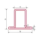 T-Profil 55x34x25 mm  l=6000 mm