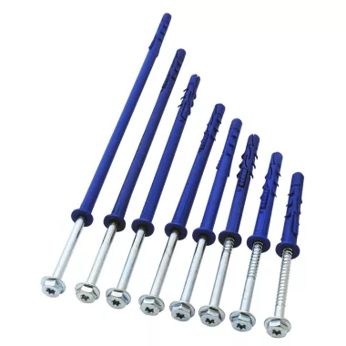 TRACON T10300P Peremes dübel, hatlapfejű peremes csavarral M10×300mm, PA6.6