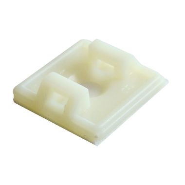 TRACON TALP190-2 Öntapadós/csavarozható, 2oldalt fűzhető kötegelő talp, natúr 18,7×18,7mm, d=4,4mm, PA6.6