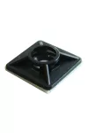 TRACON TALP191 Öntapadós/csavarozható, 4oldalt fűzhető kötegelő talp,fekete 20×20mm, d=2,9mm, PA6.6