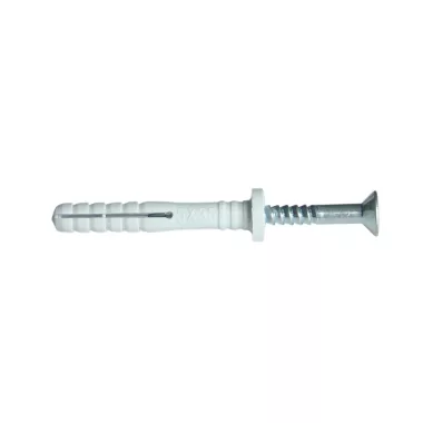 TRACON TB635 Beüthető tipli+csavar, szürke M6×35mm, PA6.6