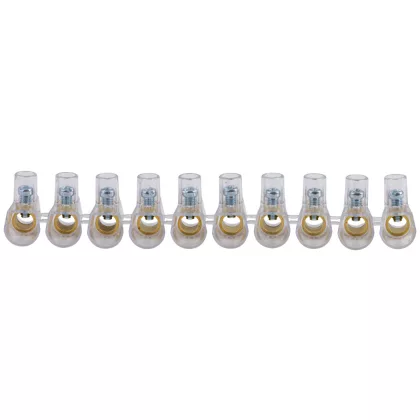 TRACON TBT-10/10 Csavaros csatlakozó, átlátszó házzal, 10 tagú, 1 csavar 10×10mm2, 450VAC TRACON TBT-10/10 Csavaros csatlakozó, átlátszó házzal, 10 tagú, 1 csavar 10×10mm2, 450VAC