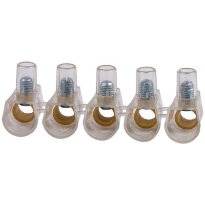   TRACON TBT-16 Csavaros csatlakozó, átlátszó házzal, 5 tagú, 1 csavar 5×16mm2, 450VAC