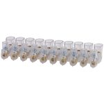 TRACON TBT-2,5/10 Csavaros csatlakozó, átlátszó házzal, 10 tagú, 1 csavar 10×2,5mm2, 450VA