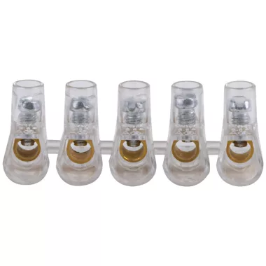 TRACON TBT-2,5 Csavaros csatlakozó, átlátszó házzal, 5 tagú, 1 csavar 5×2,5mm2, 450VAC