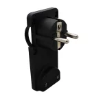   TRACON TCSDRB Rejthető szerelhető csatlakozó dugó,lapos,fekete 250VAC, max.10/16A (DUAL Schuko/French)