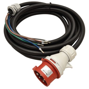 TRACON TDB-CABLE5P16 Gumikábel ipari csatlakozó dobozhoz GT 5×2,5mm2, 16A, 5p, 2,5m