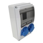   TRACON TDB02-6M Csatlakozó doboz, védelem nélkül Out:2×SCHUKO