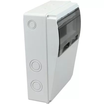   TRACON TDB302210 Üres ipari csatlakozódoboz szerelősínnel, ABS 11 mod, H×W×D=300×230×115mm, IP55