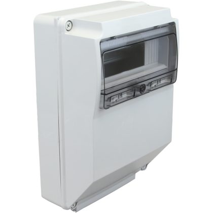   TRACON TDB362613 Üres ipari csatlakozódoboz szerelősínnel, ABS 12mod, H×W×D=400×260×130mm, IP65