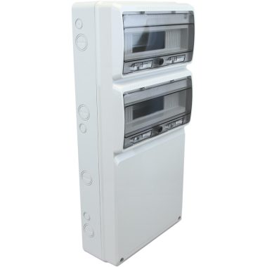 TRACON TDB683315 Üres ipari csatlakozódoboz szerelősínnel, ABS 32mod, H×W×D=685×330×150mm, IP65