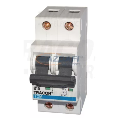 TRACON TDM 2P 2A C Kismegszakító, 2 pólus, C karakterisztika 2A, 10kA (TDM 2P C2A) TRACON TDM 2P 2A C Kismegszakító, 2 pólus, C karakterisztika 2A, 10kA (TDM 2P C2A)