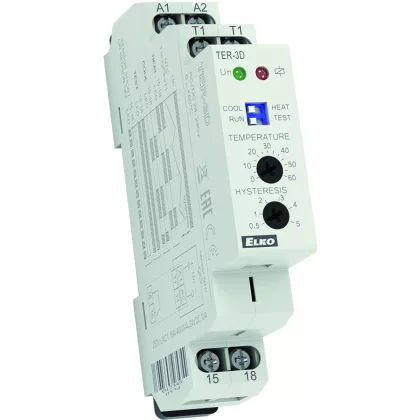   Elko TER-3D Termosztát, 0.. +60 C, állítható hiszterézis