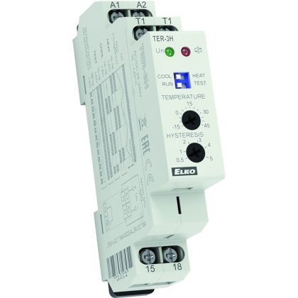   Elko TER-3H Termosztát, -15.. +45 °C, állítható hiszterézis