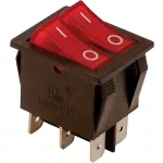   TRACON TES-43 Készülékkapcsoló, BE-KI, 2-áramkör, piros, 0-I felirattal 16(6)A, 250V AC