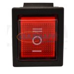   TRACON TES-52-1 Készülékkapcsoló, háromállású, piros, I-0-II világító 16(6)A, 250V AC