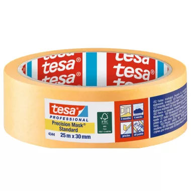 Tesa 04344-00005-00 Beltéri Színelválasztó Festőszalag 25m x30mm