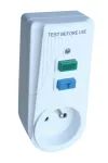 TRACON TFGA-1F Áram-védőkapcsolós adapter, csapos védőérintkezővel 16A, 30mA, 6kA, IP40, A / AC, E2 (Fi-relé)