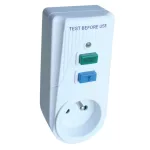   TRACON TFGA-1F Áram-védőkapcsolós adapter, csapos védőérintkezővel 16A, 30mA, 6kA, IP40, A / AC, E2 (Fi-relé)